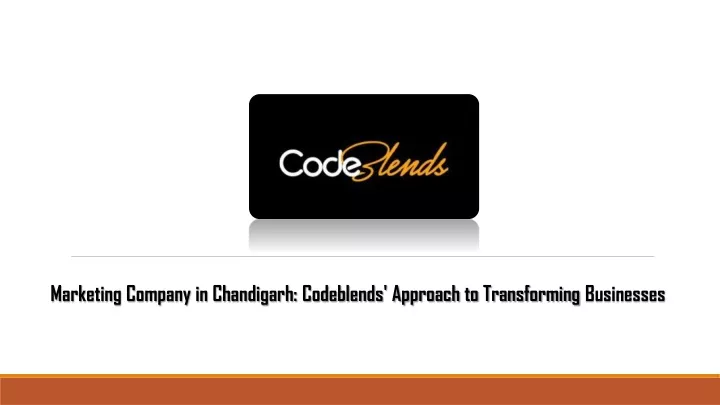 marketing company in chandigarh codeblends