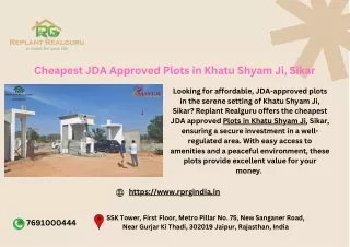 Cheapest JDA Approved Plots in Khatu Shyam Ji, Sikar