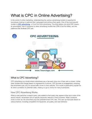 what is cpc in online advertising