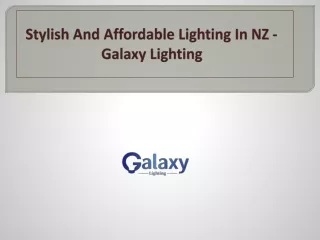 Explore Premium Lighting Solutions In NZ - Galaxy Lighting