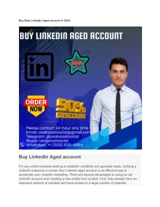 buy best linkedin aged account in 2024