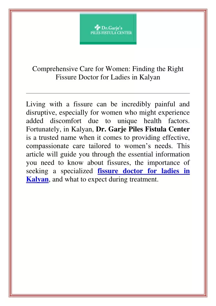 comprehensive care for women finding the right