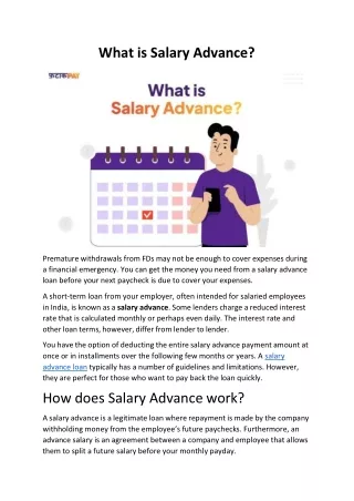 What is Salary Advance