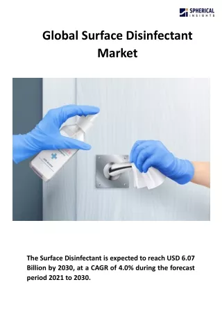 Global Surface Disinfectant Market