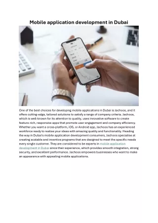 mobile application development in dubai