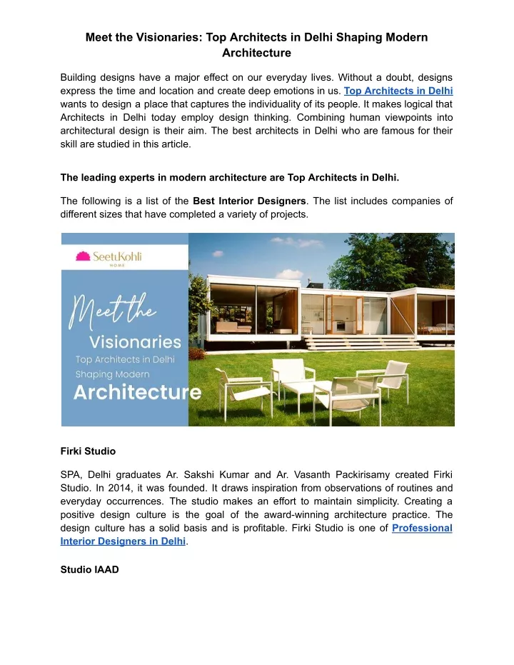 meet the visionaries top architects in delhi