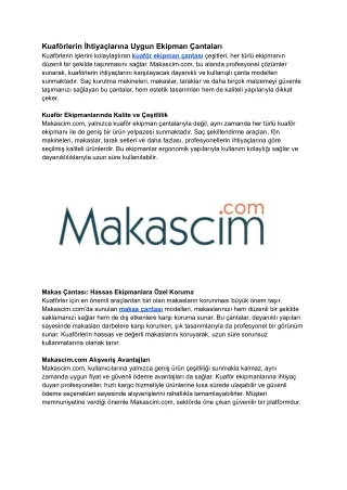 Kuaförlerin İhtiyaçlarına Uygun Ekipman Çantaları