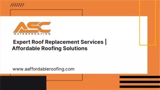 _ Expert Roof Replacement Services  Affordable Roofing Solutions