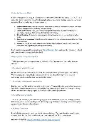 Effective PCAT Practice Test Tips with DumpsBoss Guidance