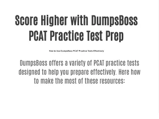 score higher with dumpsboss pcat practice test