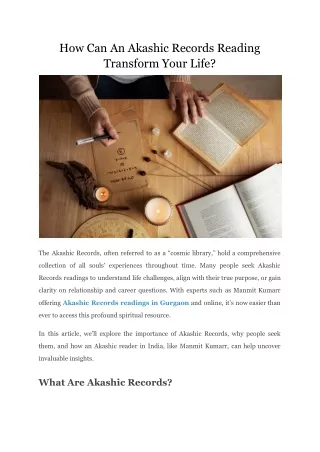 How Can An Akashic Records Reading Transform Your Life