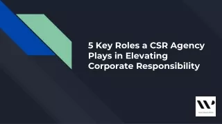 5 Key Roles a CSR Agency Plays in Elevating Corporate Responsibility