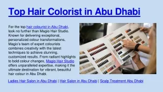 Top Hair Colorist in Abu Dhabi - Magio Hair