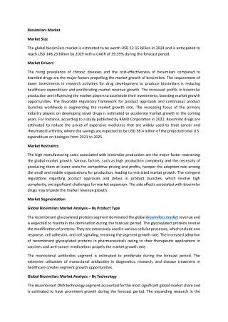 Global Biosimilars Market Forecast USD 173.22 Billion by 2032