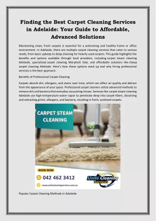 finding the best carpet cleaning services