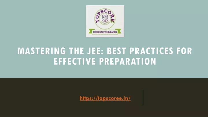 mastering the jee best practices for effective preparation