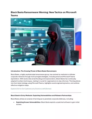 Black Basta Ransomware Warning
