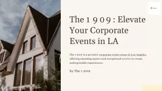 Discover the Best Corporate Event Venues in Los Angeles for Office Party