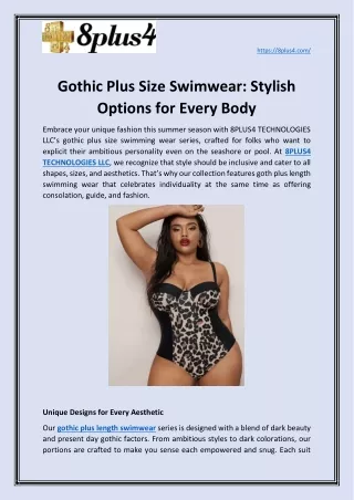 Gothic Plus Size Swimwear: Stylish Options for Every Body