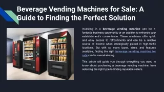 Food ATM and Hot Food Vending Machine