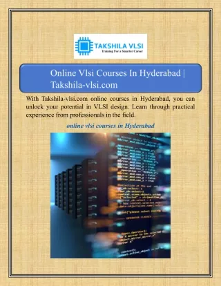 with takshila vlsi com online courses