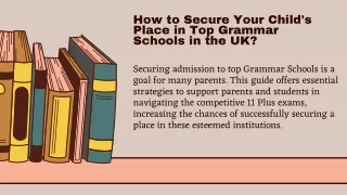 how to secure your child s place in top grammar