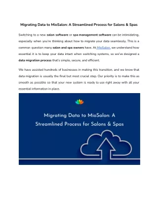 migrating data to miosalon a streamlined process