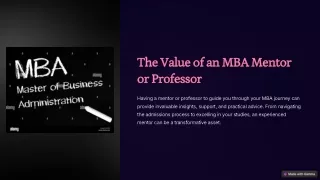 Unlocking Success: The Impact of an MBA Mentor