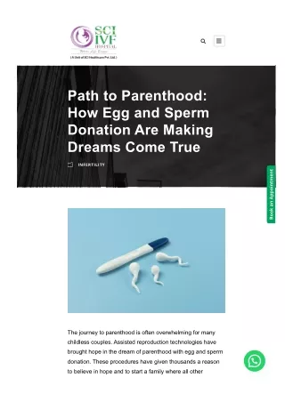 Egg and Sperm Donation  - Making Parenthood Dreams Come True