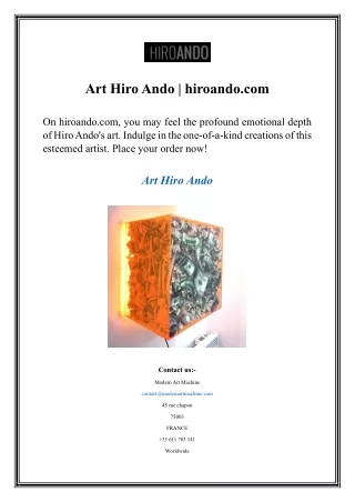 Art Hiro Ando  hiroando.com