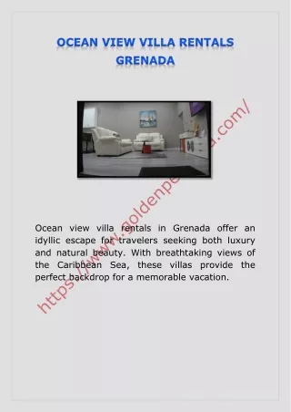 OCEAN VIEW VILLA RENTALS GRENADA