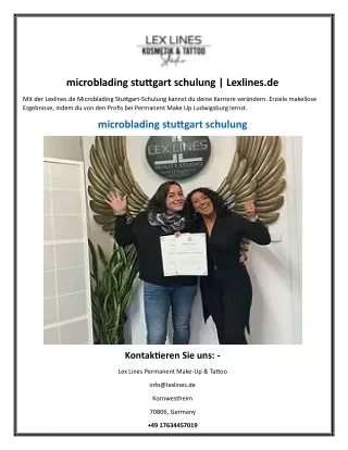 microblading stuttgart schulung  Lexlines.de