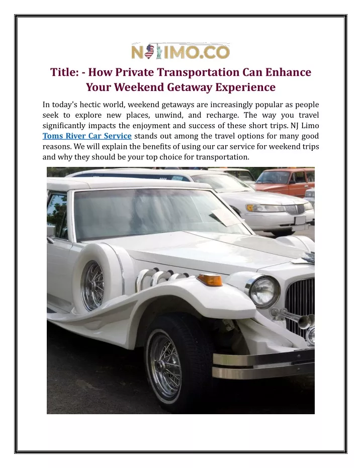 title how private transportation can enhance your