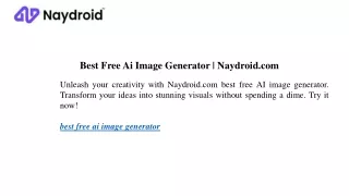 Best Free Ai Image Generator Naydroid.com
