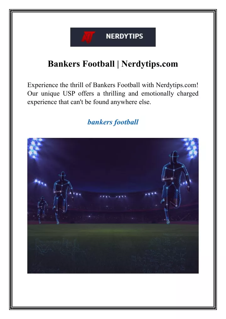 bankers football nerdytips com