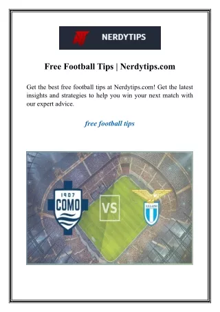 Free Football Tips  Nerdytips.com