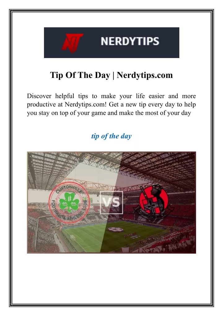 tip of the day nerdytips com