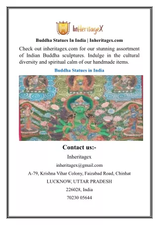 Buddha Statues In India  Inheritagex