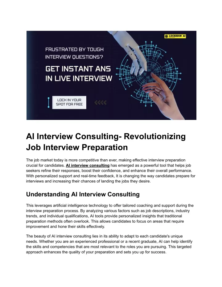 ai interview consulting revolutionizing