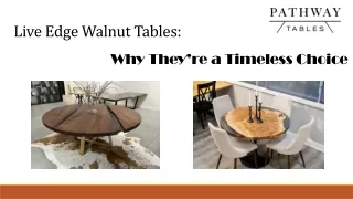 live edge walnut tables
