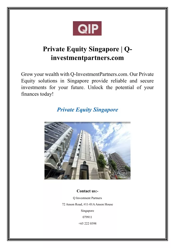 private equity singapore q investmentpartners com