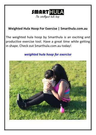 weighted hula hoop for exercise smarthula com au