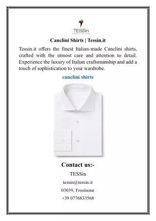 Canclini Shirts Tessin.it