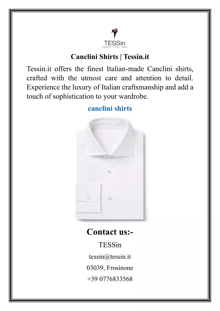 canclini shirts tessin it