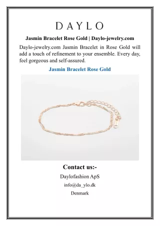 Jasmin Bracelet Rose Gold  Daylo-jewelry