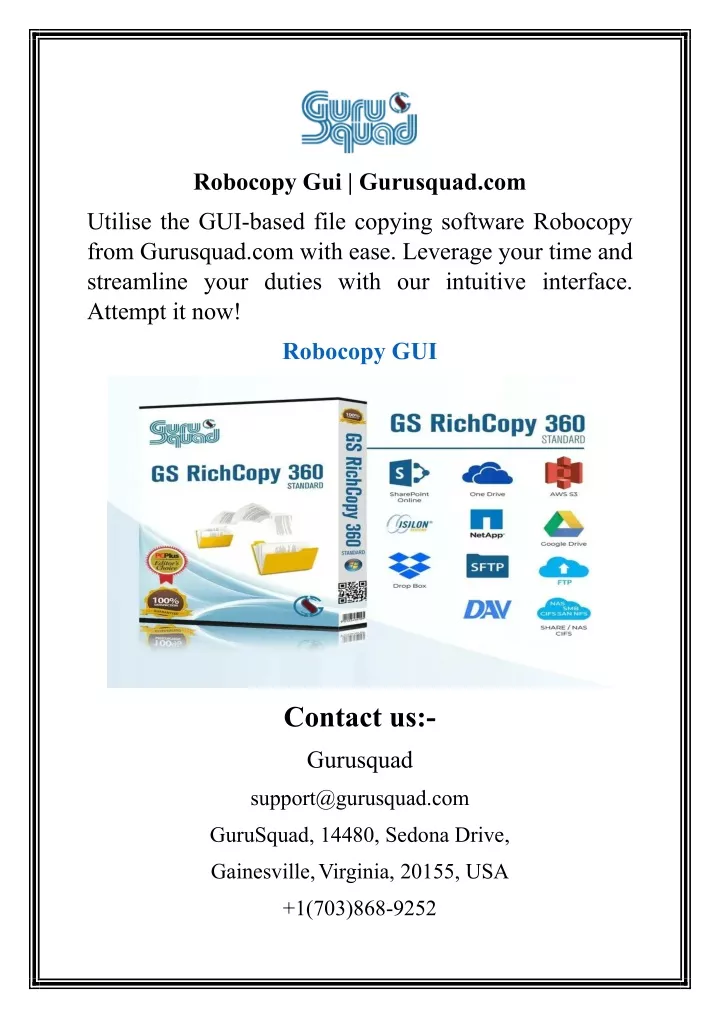 robocopy gui gurusquad com