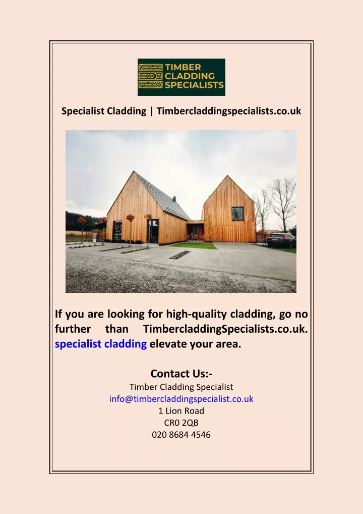 specialist cladding timbercladdingspecialists