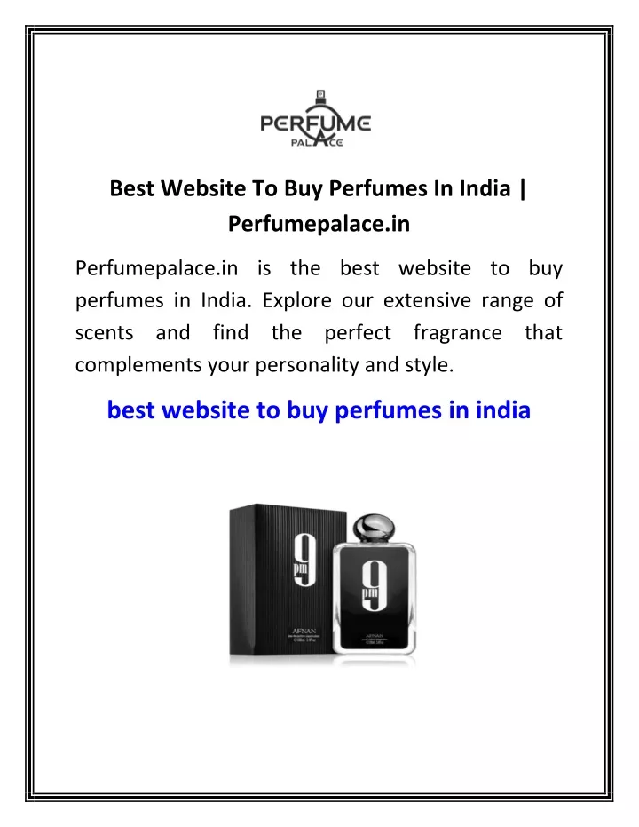 best website to buy perfumes in india