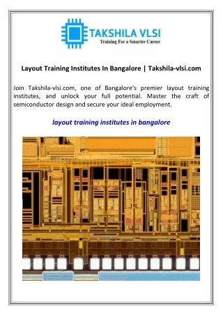 layout training institutes in bangalore takshila