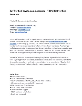 Most Wonderful Site To Buy Verified Crypto